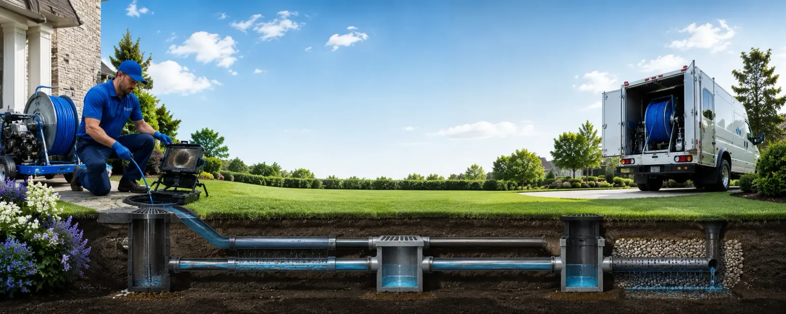 Outdoor drain cleaning information for United, PA